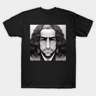 Baruch Spinoza Portrait | Manga Style T-Shirt